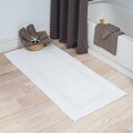 Daphnes Dinnette 24 x 60 in. Plus 100 Percent Cotton Bathroom Runner, White DA3239725